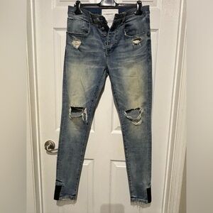 KOllAR  Distressed Blue Men’s Skinny  Jeans